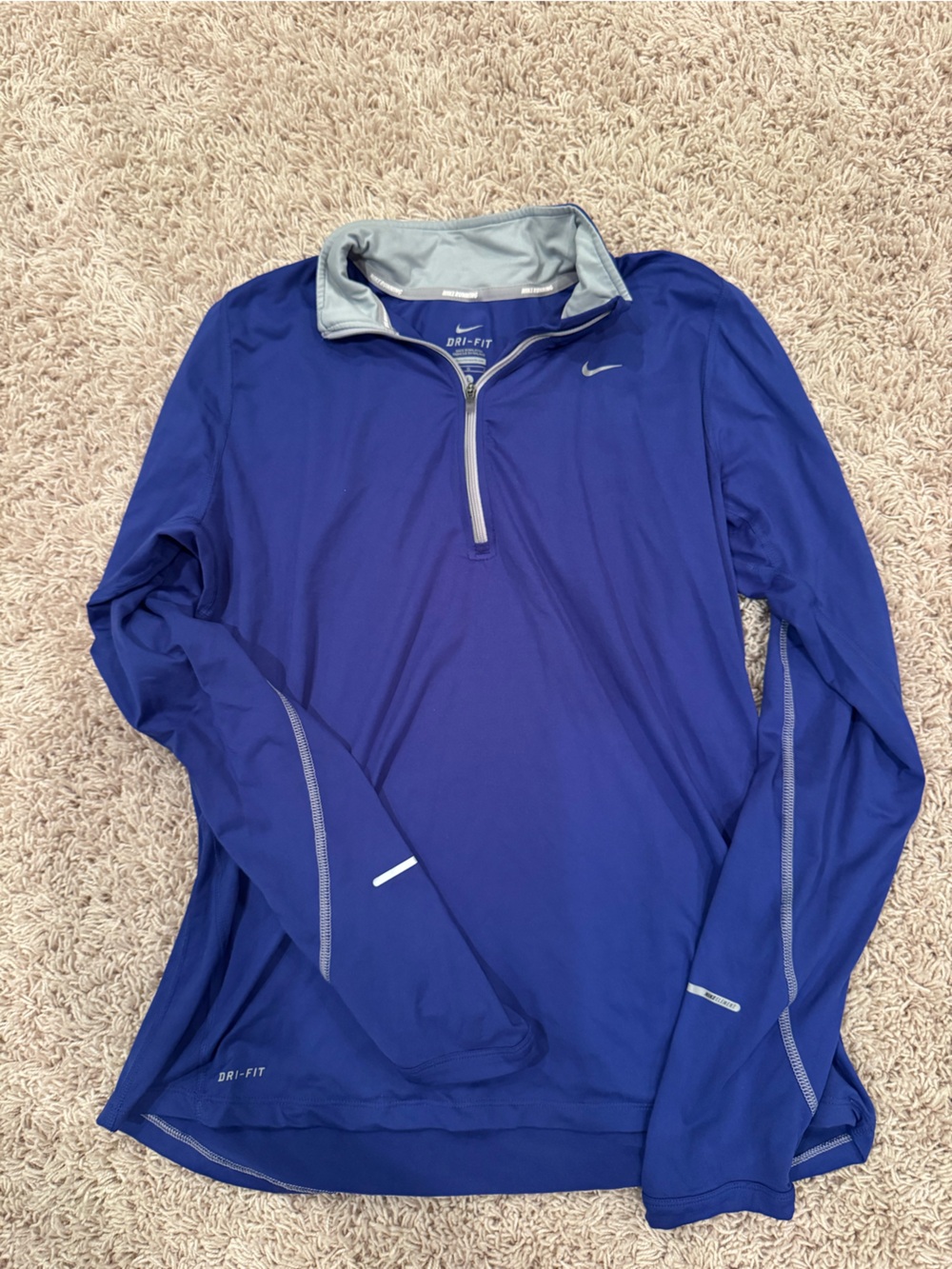Nike Dri-FIT Royal Blue Quarter-Zip Pullover